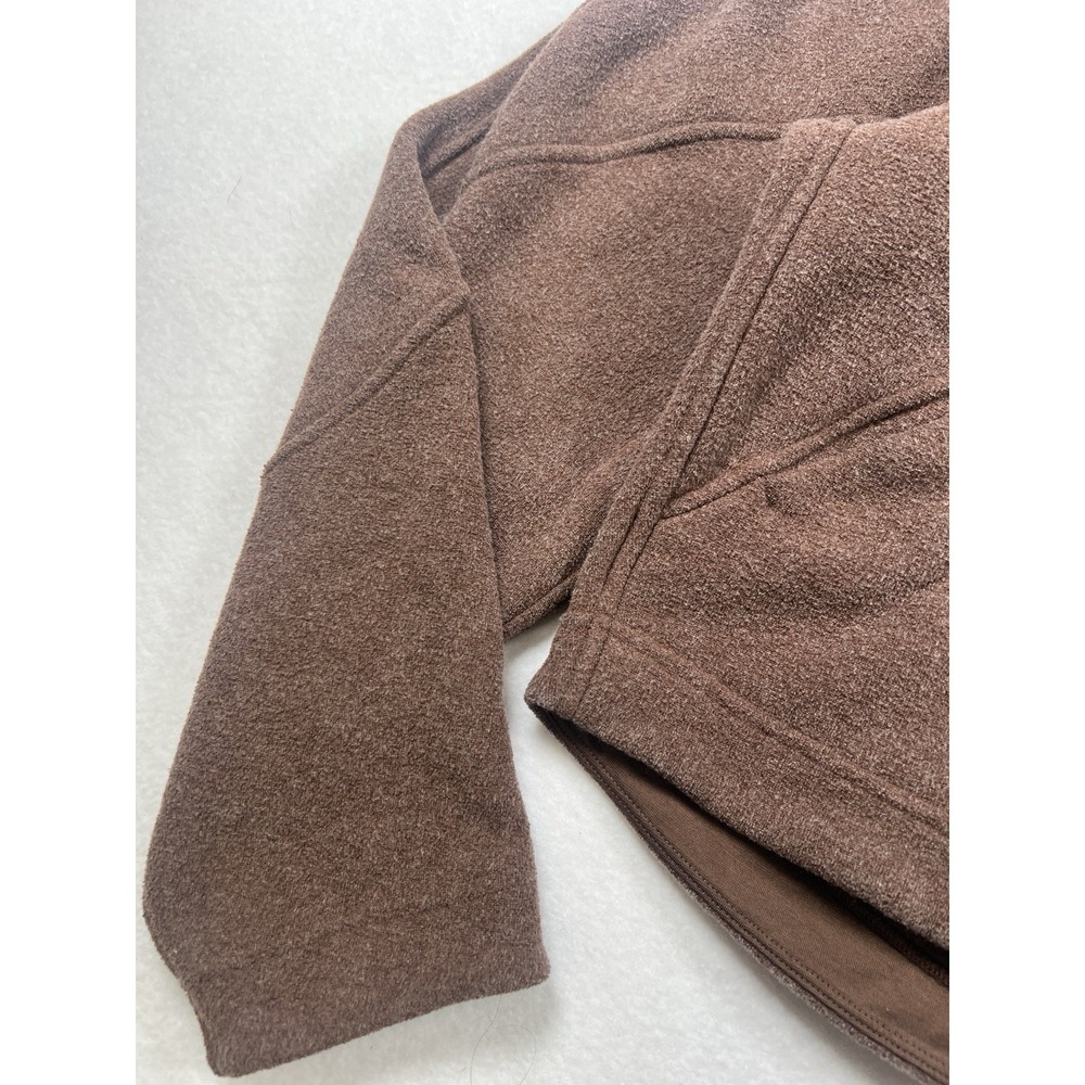 Lululemon Looped Terry Fleece Half-Zip Hoodie Sweatshirt Womens Sz 4 Java Active - Picture 6 of 12